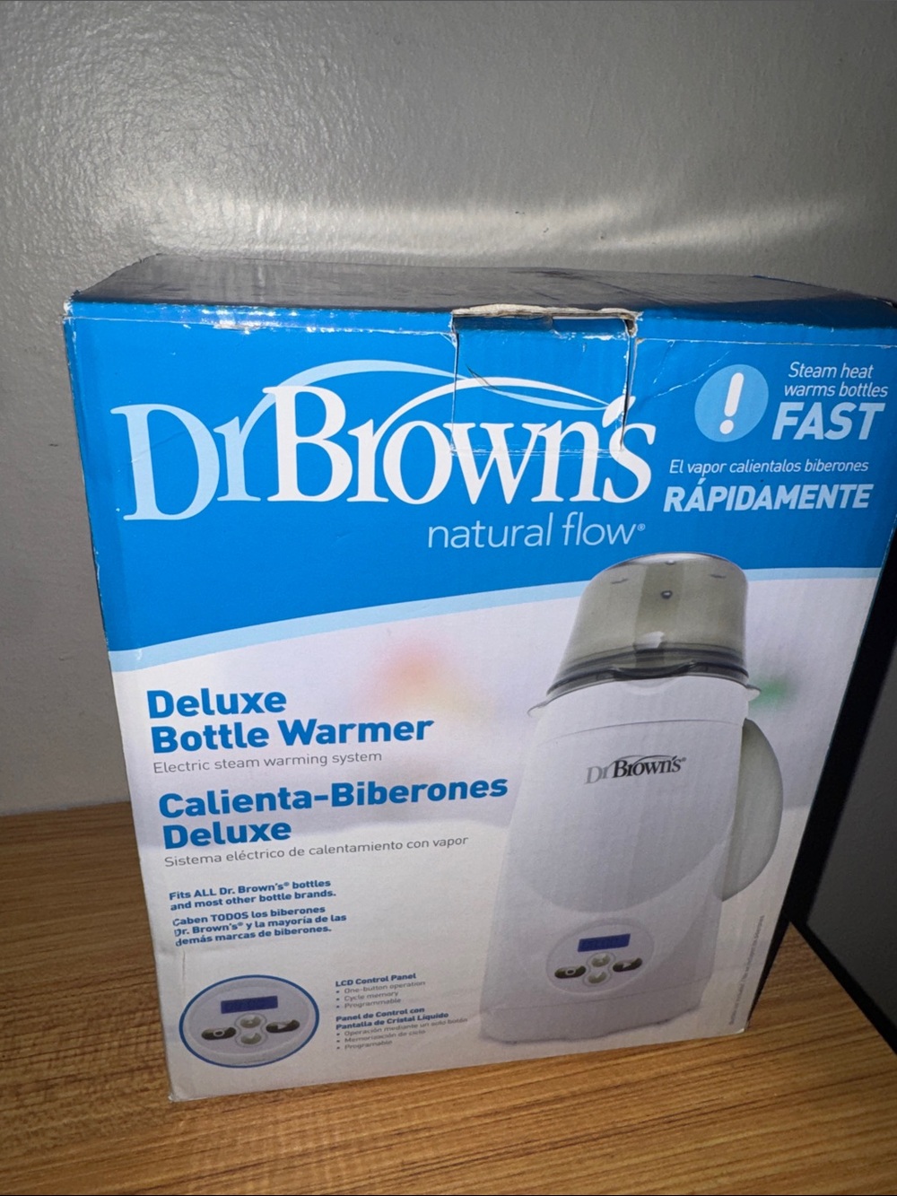 Dr. Brown's Deluxe Bottle Warmer - White/Blue Packaging